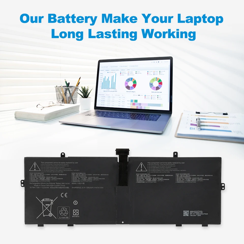 KingSener 916TA135H Battery for Microsoft Surface Go 5235mAh