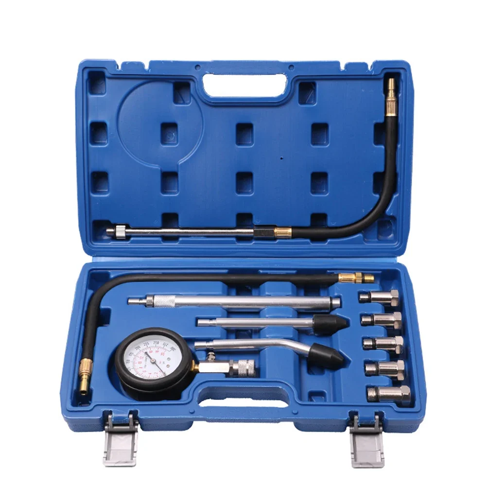 

new Professional Petrol Engine Cylinder Compression Tester Kit Cylinder Tester With M10 M12 M14 M16 M18