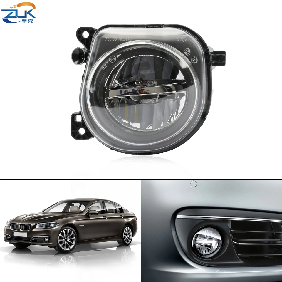 ZUK Front Bumper Fog Light Lamp LED For BMW 5 Series F07 F10 F11 F18 LCI 520i 523i 528i 535i 550i Foglights Reflector Lamp