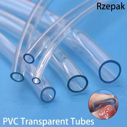 1/2/5 m transparente PVC-Kunststoffschläuche, 2, 3, 4, 5, 6, 8, 10, 12, 14, 16, 18, 20, 25 mm Innendurchmesser, hochwertiger Wasserpumpenrohrschlauch