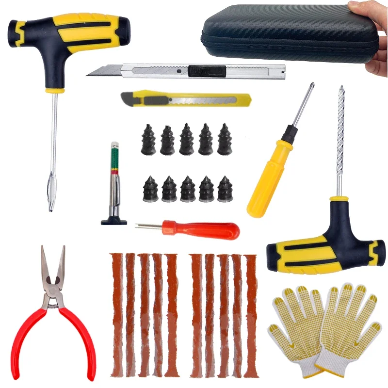 

Инструмент для ремонта автомобильных шин с резиновыми полосками Инструменты для ремонта игольчатых клапанов Стальные спиральные иглы для ремонта проколов шин KiT