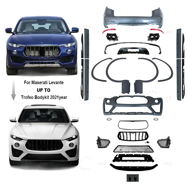 

Front and Rear Bumper MaseratiLevante Upgrade to Trofeo Body Kits For Maserati Levante