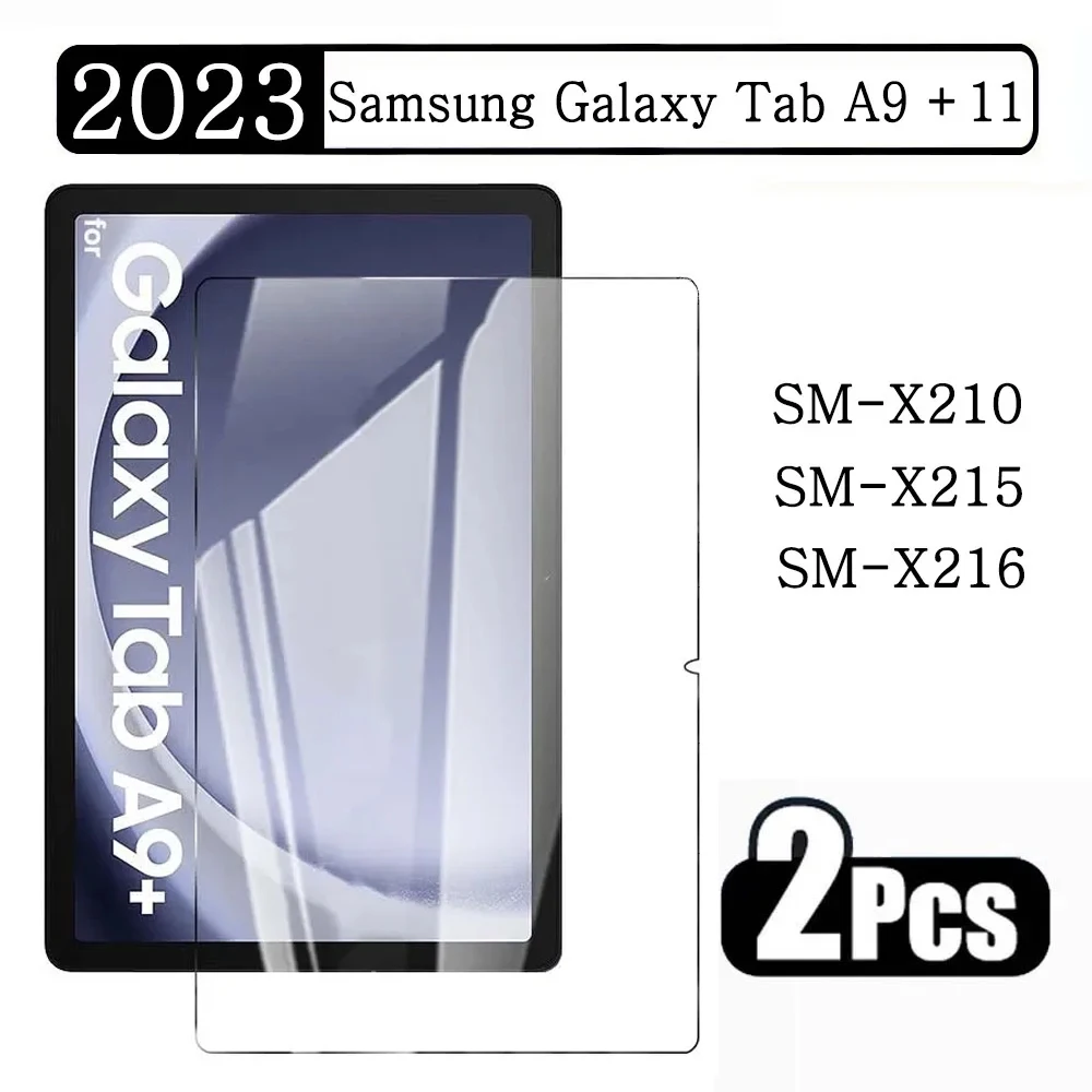 2pcs For Samsung Galaxy Tab A9 Plus 11inch 2023 SM-X210 SM-X215 X216 X210 X215 Tempered Glass Screen Protector Tablet Film Guard