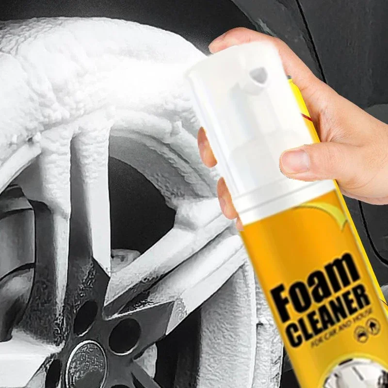 Limpiador de mantenimiento de bujes de coche, potente limpiador de descontaminación de espuma para asientos de cuero interior multifuncional