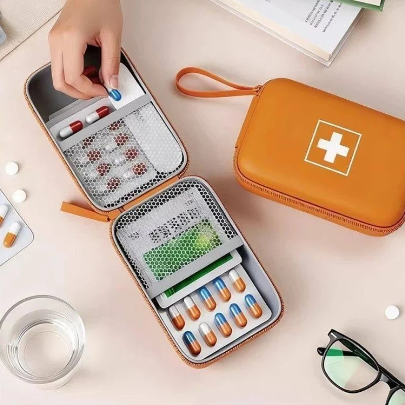 Small Medicine Storage Bag Shockproof First Aid Pouch for Travel Home Pill Organizer Portable Emergency Kit for Outdoor Camping