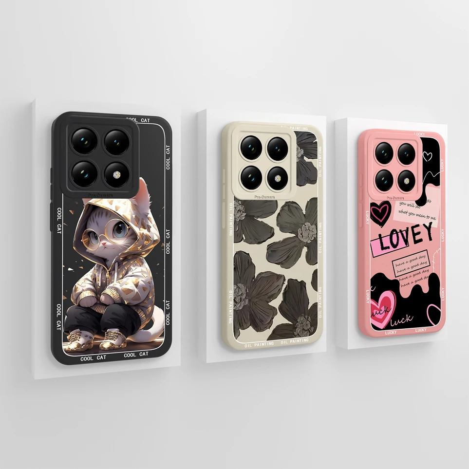 Carino Fonda Per Xiaomi 14 14T Cassa Del Telefono Panda Star Guscio Protettivo Per 14T Pro Custodie Xiaomi14 14Pro Borse Del Telefono Coque Della Copertura Posteriore