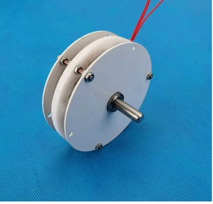 High Efficiency Double Rotor of Micro-disc Type High Torque Coreless Permanent Magnet Brushless Motor