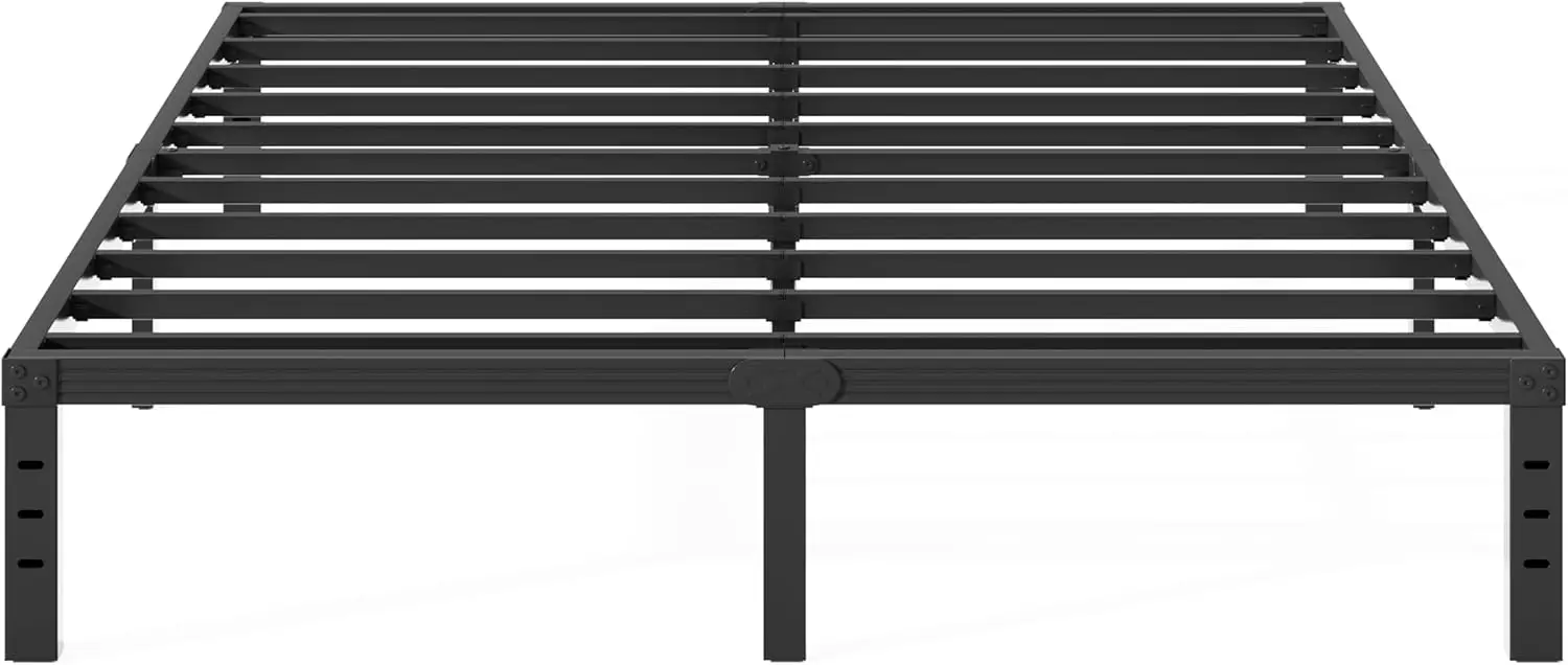 

16 Inch King Size Bed Frame Supports up to 2000lbs, No Box Spring Needed, Platform with Heavy Sturdy Metal Steel, Easy Assemb