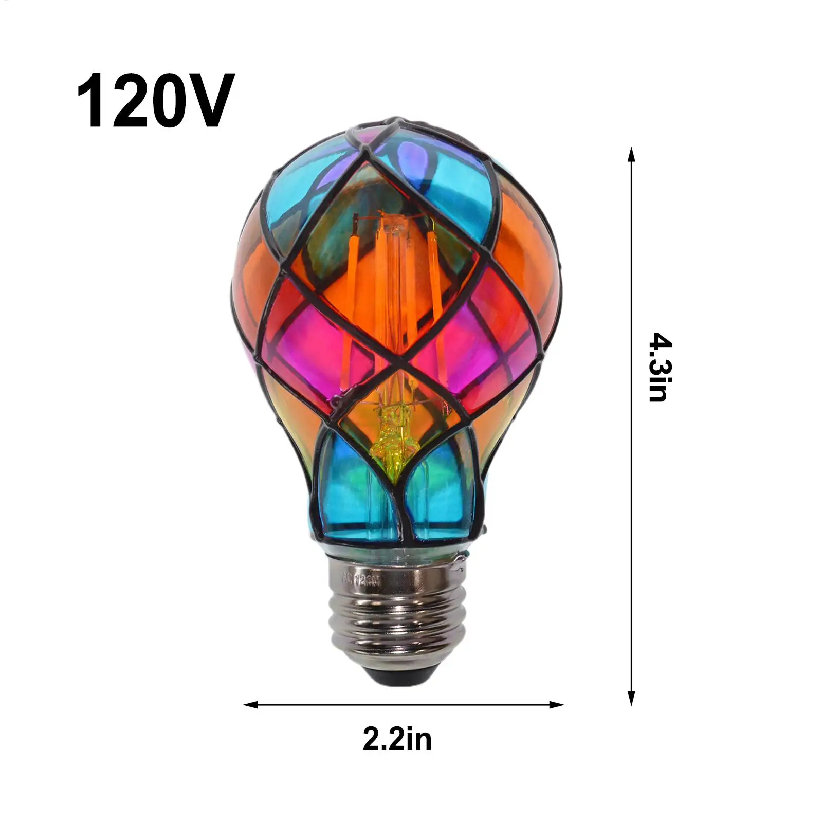 الزجاج الملون LED ضوء لمبة E26 4 واط 120 فولت خمر اديسون لمبة لجميع القديسين عيد الميلاد حفلة مقهى بار رومانسية إضاءة للتزيين
