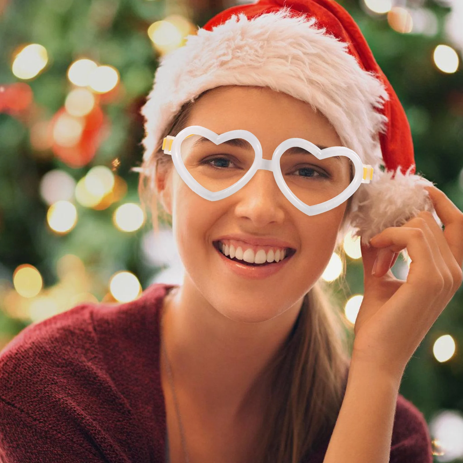 10 pçs varas brilhantes em forma de coração óculos alegre ídolo de ar concertos atividades ao ar livre festas festivais óculos brilhantes