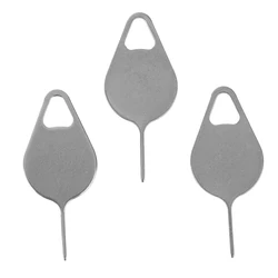 Tarjeta Sim de 3 piezas, herramienta de extracción de llave de Pin, aguja inoxidable para teléfono