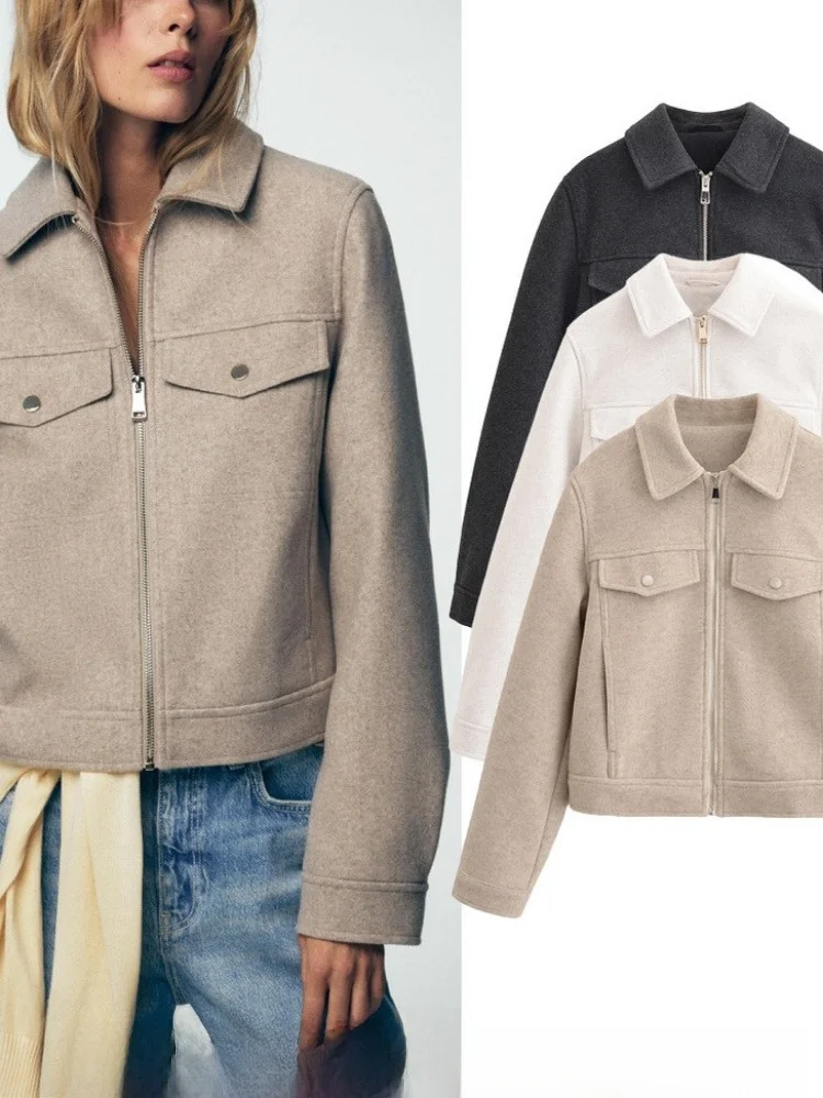 

Повседневная мягкая куртка на молнии для женщин, универсальное осеннее новое поступление, удобное ветрозащитное длинное пальто све