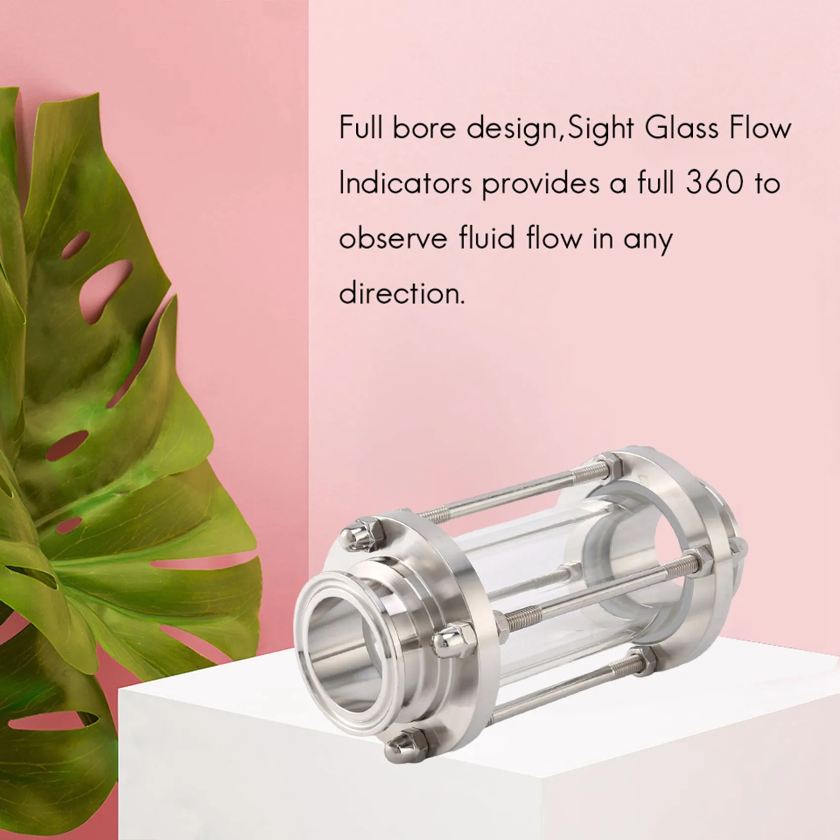 A51M-In-Line Sight Glass With Clamp End,Flow Sanitary Straight Sight Glass SUS316 Tri Clamp Type
