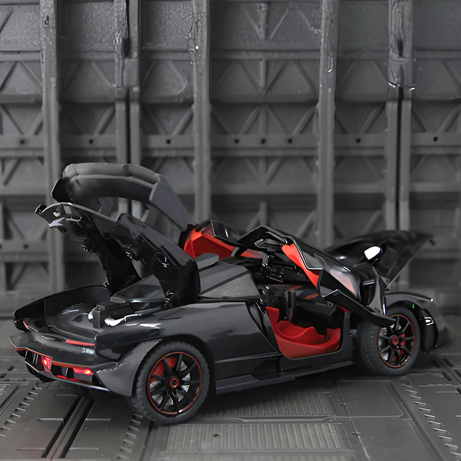 1:24 McLaren Senna supercoche de aleación modelo de coche decoración, puertas y capó del motor, maletero se puede abrir