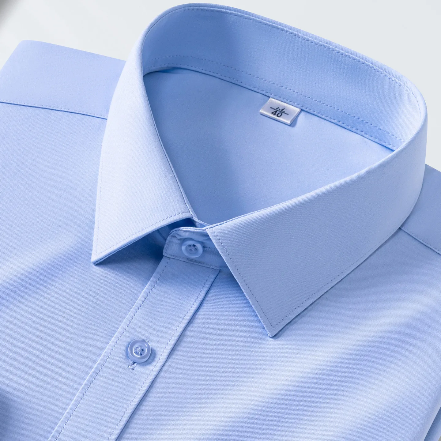Anti-wrinkle Short Sleeve Male Dress Shirts Bamboo Fiber Soft Business Solid Men Formal Shirt Comfotable Cool Regular Fit
