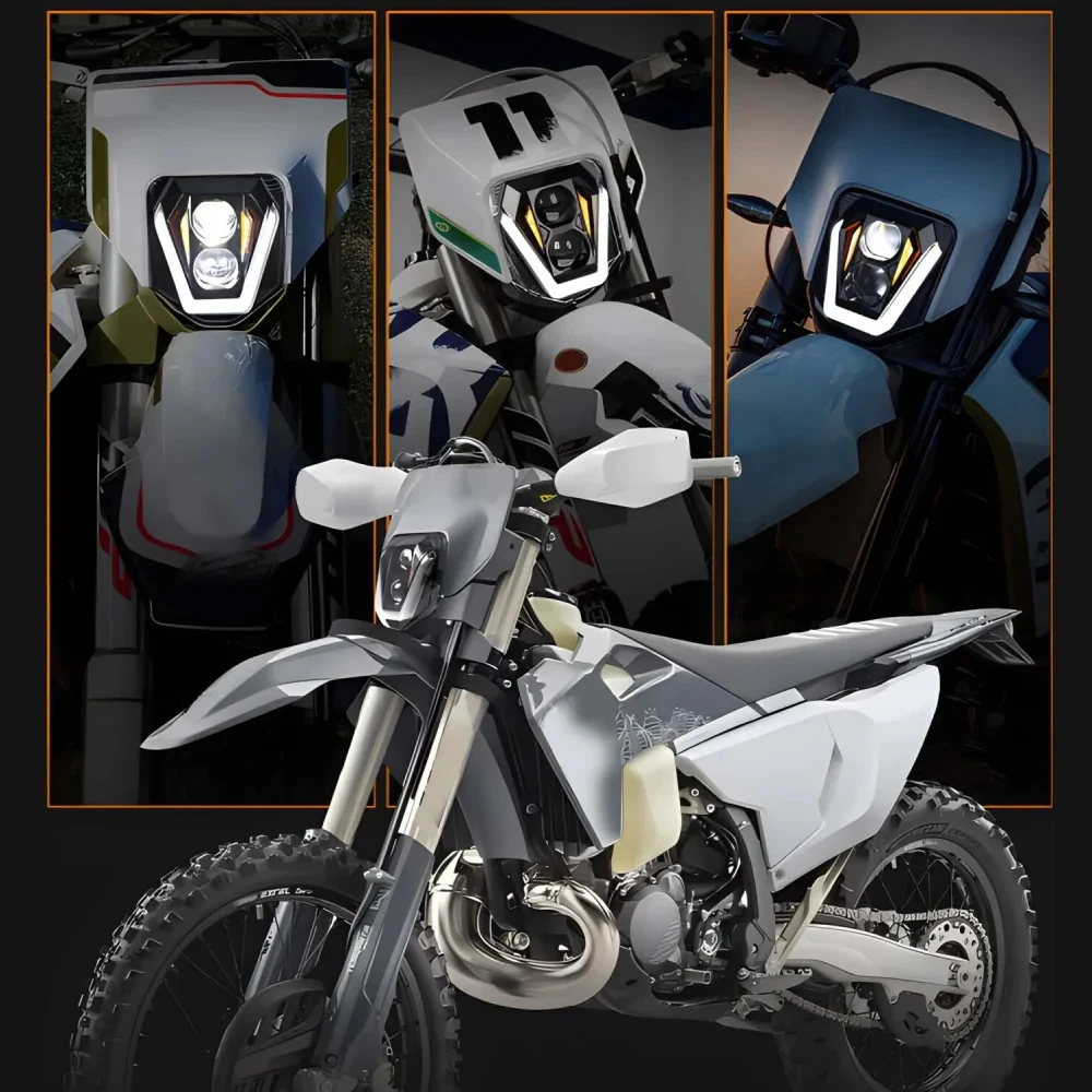 Reflektor motocyklowy LED do Husqvarna TE FE TC FC 125 250 300 350 450 501 701 250i 300i Enduro Dirt Bike Moto Headlamp