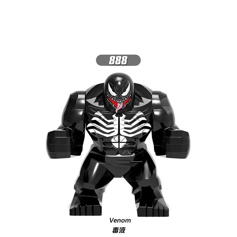 Figuras de Anime de Marvel, minifiguras de bloques de construcción, ensamblaje de bricolaje de superhéroes Venom, juguetes de bloques de construcción, regalos para niños