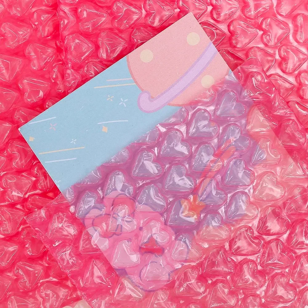 Mini Heart Shape Bubble Mailers Bag Self-Seal Packaging Padded Envelopes Small Card Sleeve Shockproof PE Bubble Bags