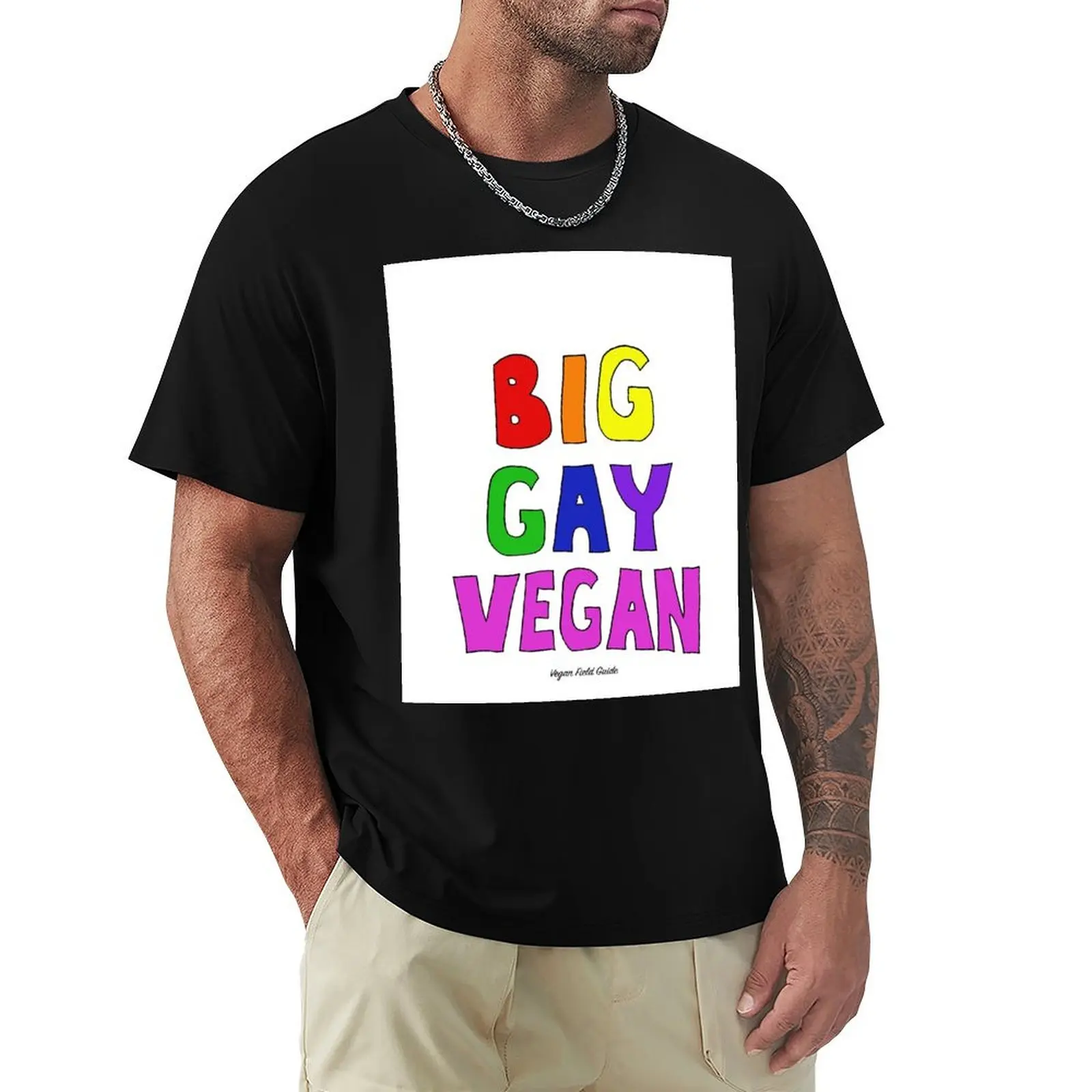 

Big Gay Vegan T-Shirt graphics graphic t shirts basketball graphic tees T-shirt men