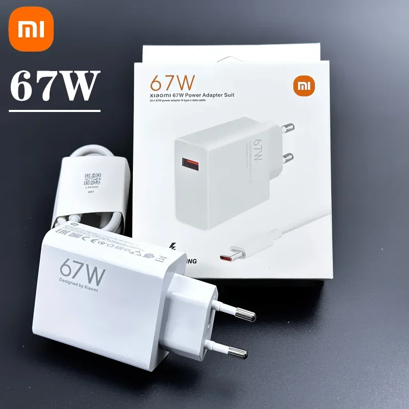 Caricabatterie Xiaomi 67W EU originale Redmi Note 11 pro Fast charge 6A tipo C cavo 65W 55W 33W per Redmi note 11 9 10 pro mi 11 Pro