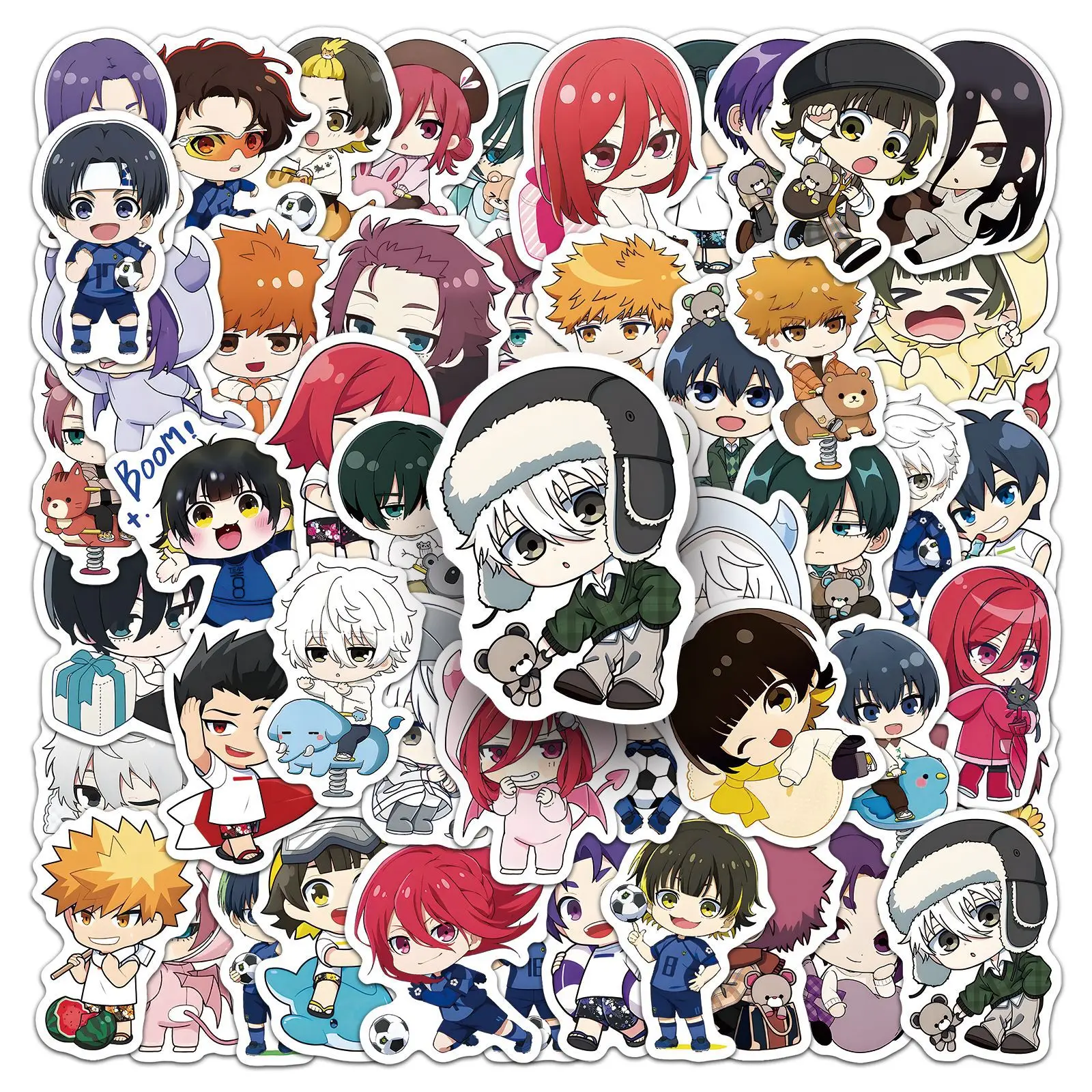

10/52PCS Q Version BLUE LOCK Anime Graffiti Stickers Passionate Sports Animation Cartoon Decal Notebook Phone Guitar Kid Toys