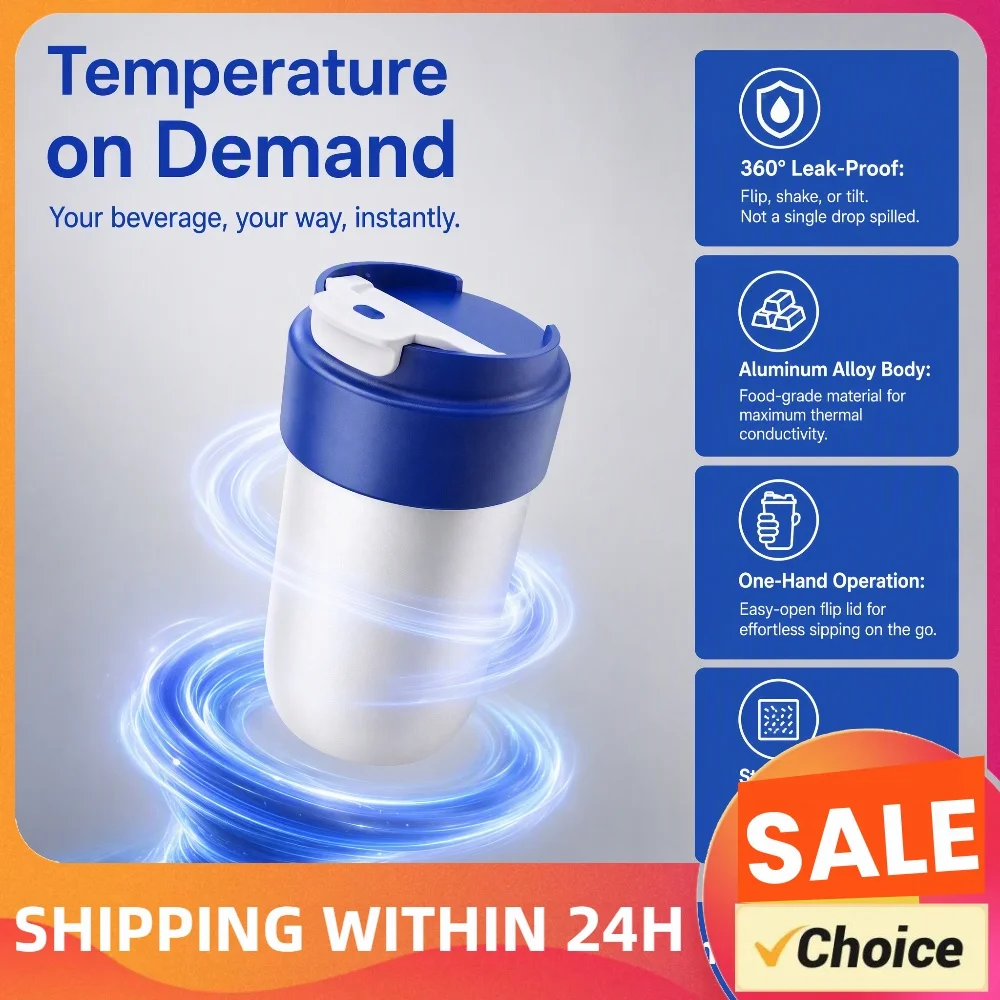 2 In 1 Electric Beverage Warmer Cooler with Temperature Digital Display Car Cup Cooler Warmer for Family Outdoor Road Trip