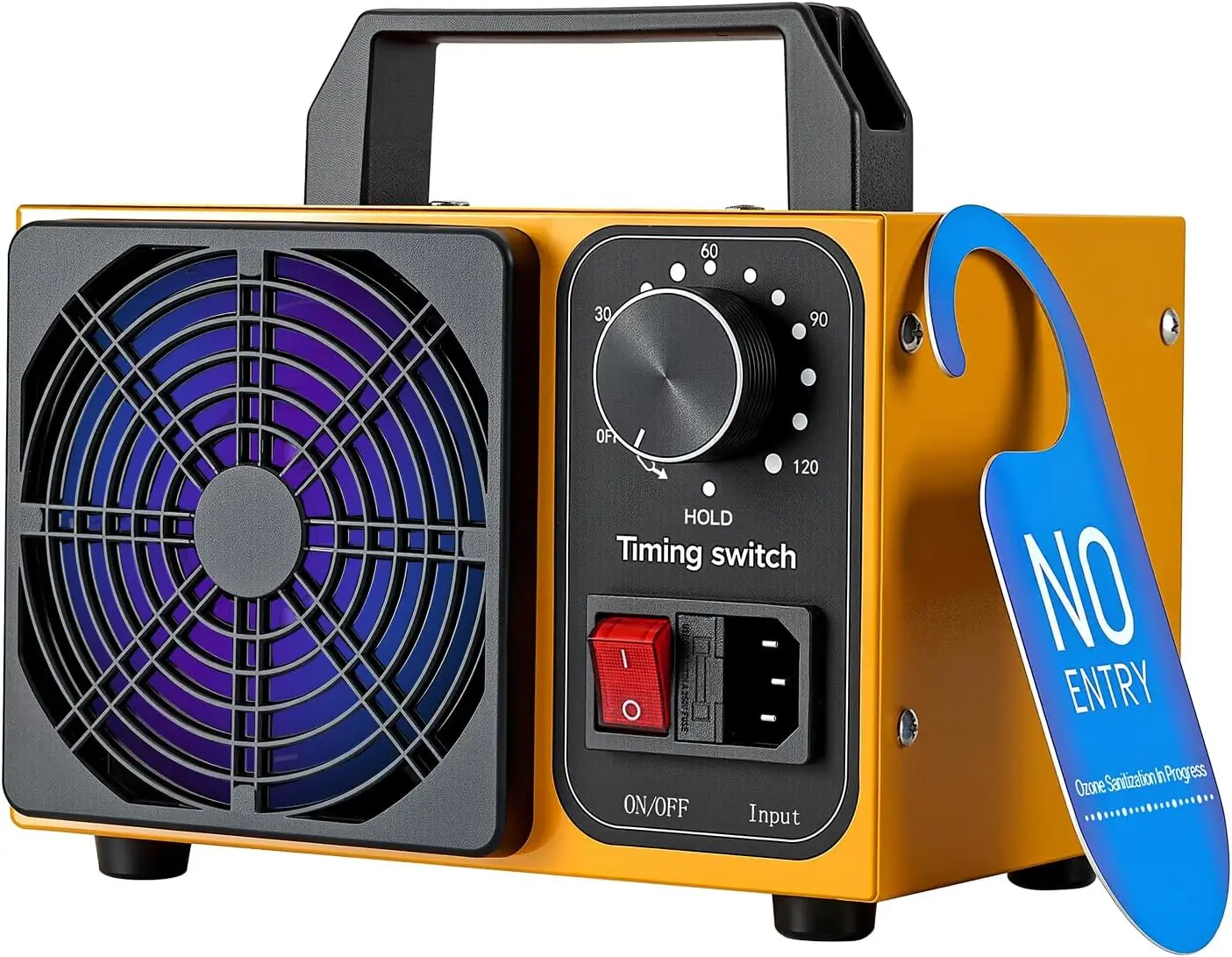 

Dual-Fan Ozone Machine Generator, 108,000mg/h High Capacity Odor Eliminator for Car, Home, Smoke, Pets