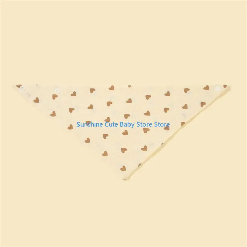 C5AF 5pcs Baby Bibs Cotton Burp ผ้าสามเหลี่ยม Drooling Bib สำหรับทารก Unisex Teething Bibs