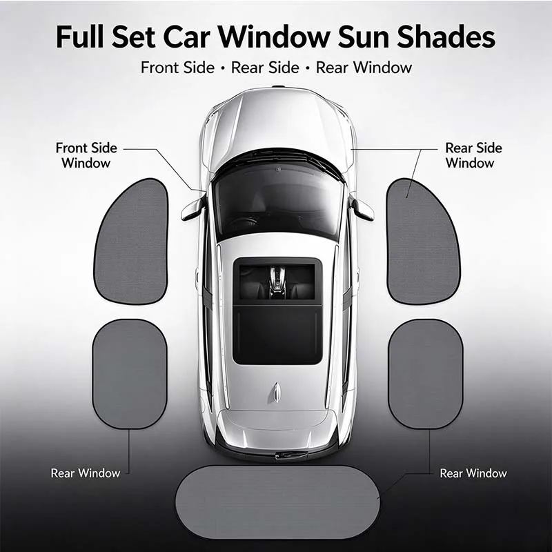Transparent View Car Window Sun Shade  Universal Mesh Windscreen Visor  Foldable UV Protection Heat Insulation Auto Sunshade Pro