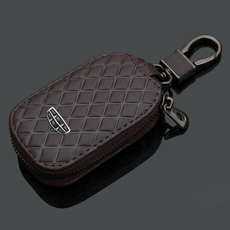 

Car Leather Zipper Key Case for Chery Tiggo 2 3 4 7 8 9 Pro Max 3X 5X Omoda 5 A13 T11 2024 2024 2025 2026 Remote Storage Bag