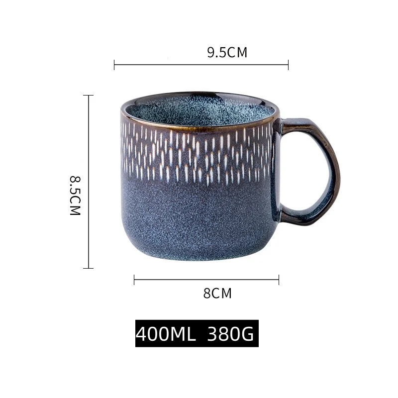 400ML Ceramic Coffee Mug,  Water Cup with Handle for Office Home, Unique Gift for Coffee Lover, Dishwasher & Microwave