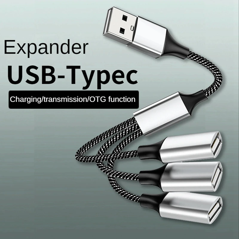 ГОРЯЧАЯ ПРОДАЖА USB-USB 2.0 Тройной USB-порт HUB OTG Кабель-адаптер Hab Конвертер для зарядки данных Разветвитель USB-удлинитель, USB a-2 USB