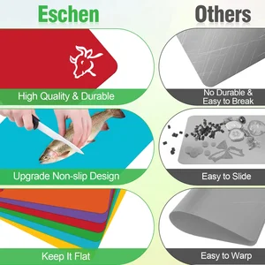 Flexible Plastik -Laufbänder, farbige Nicht -Slip -Tabletten, saubere und hygienische Küchenwerkzeug mit Lebensmittelikonen, 6pcs 10 Hauptverkaufsfarbe Fleisch Taba - №6