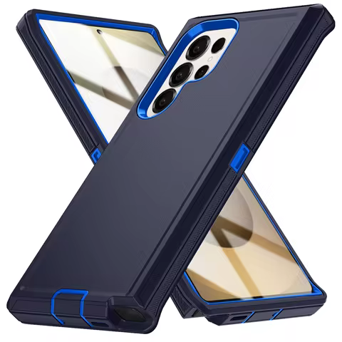 Shockproof Bracket TPU Phone Cases For Samsung Galaxy S25 S24 S23 S22 S21 S20 Ultra Plus FE Armor Matte Cover Phone Accessories