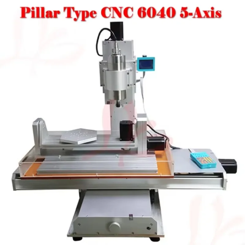 Cnc Engraving Machine 5 Axis CNC Router 6040 Column Type Cutting Milling Machine Lathe 1500W Ball Screw