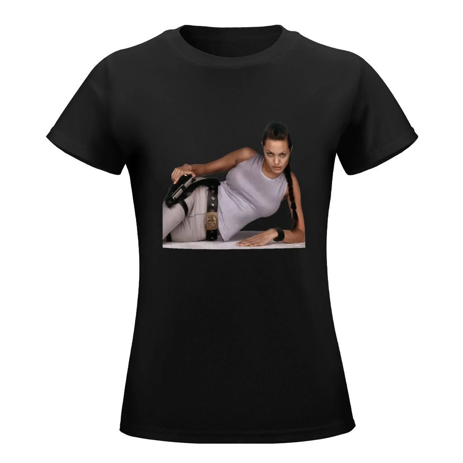 Angelina Jolie as Lara Croft Tomb Raider T-Shirt Aesthetic clothing sweat Female clothing t shirts for Women loose fit