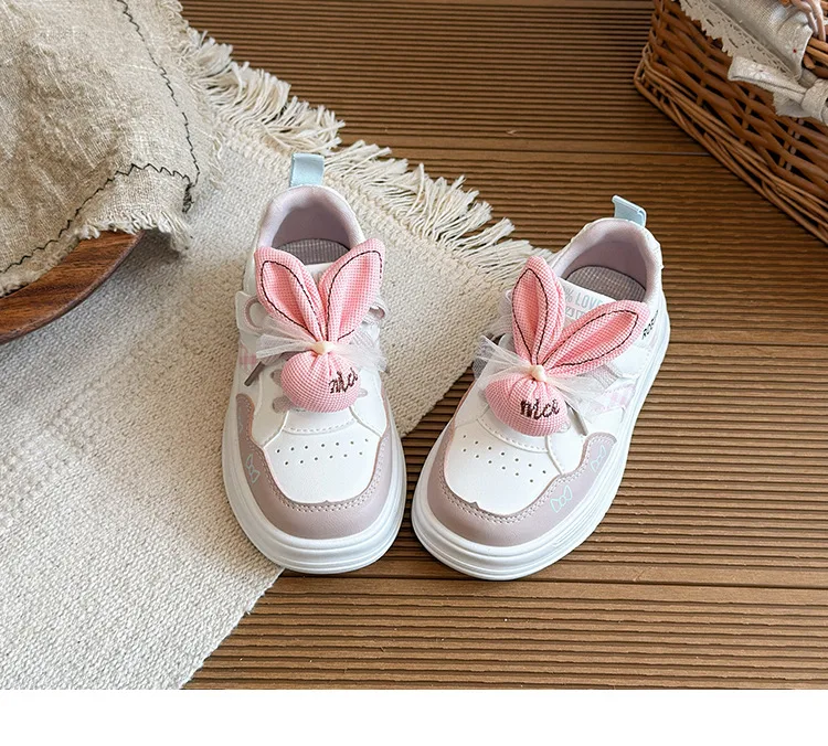 Kinder-Freizeitschuhe mit Niedlichem Hasen-Design, Weiche Sohle, Rutschfest, 2026 Neue Mode Mädchen Tennisschuhe, Süß und Trendy – Detail 3