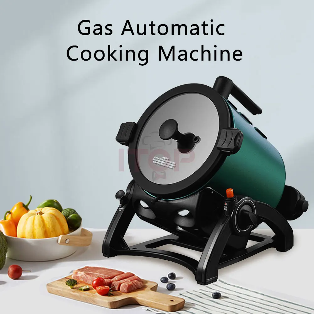 Wok Automático para Cocina, Máquina de Cocinar con Rotación Automática, Wok Comercial