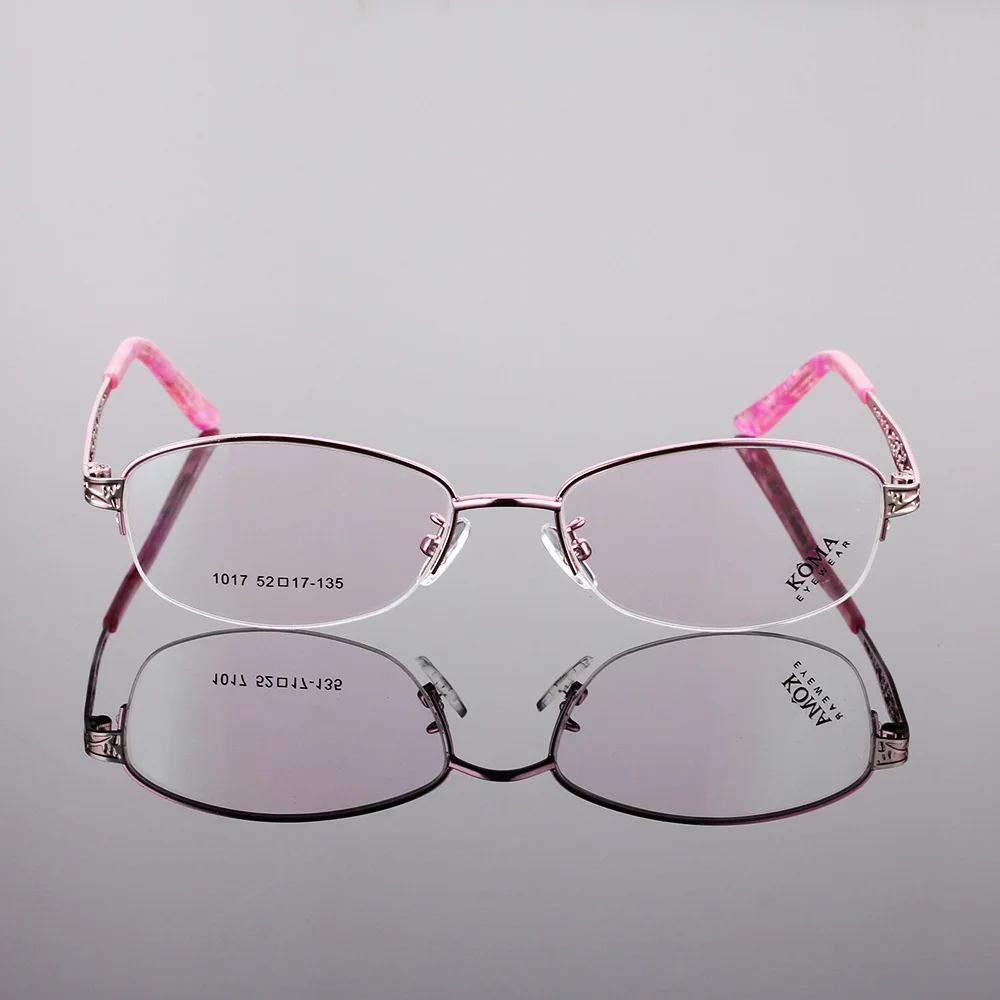 

TGCYEYO Elegant Half Rimless Eyeglasses Frame Optical Prescription Semi-Rim Glasses Spectacle Frame For Women's Eyewear Female