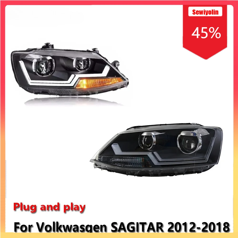 

Car LED Headlight Automobile Parts For Volkswagen SAGITAR 2012-2018 Fog DRL Brake Turn Signal Lamp Plug and Play