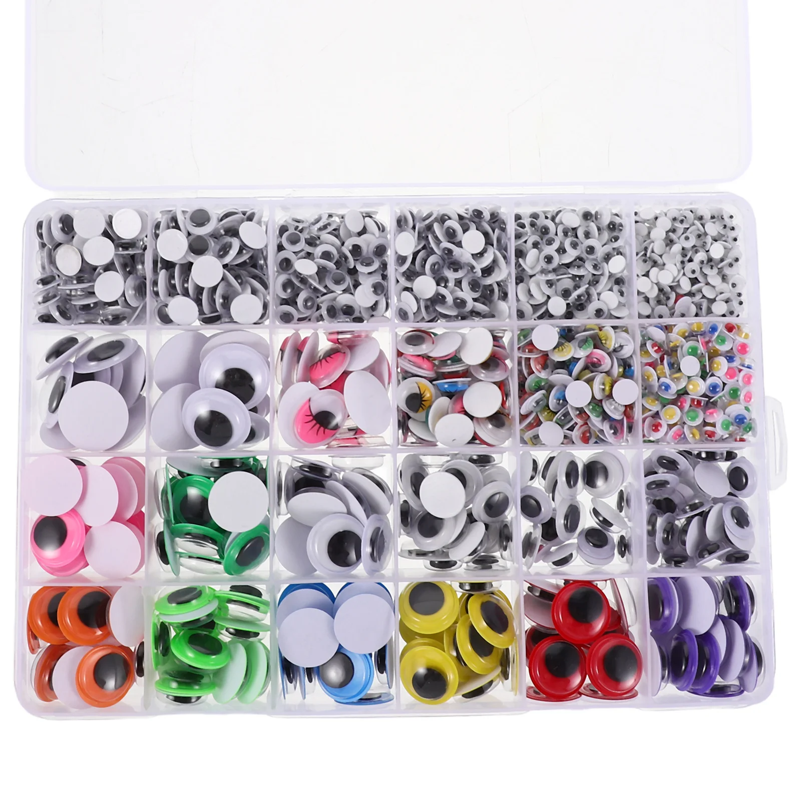 

1680 pcs Googly Eyes For Crafts Self Adhesive Wiggle Eyes Multi Colors Sizes Diy Craft Eye Stickers For Stuffed Animals Art