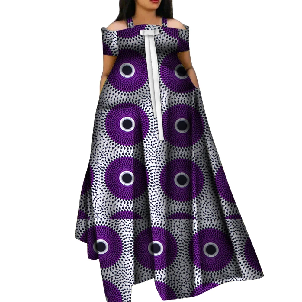 Summer African Dresses for Women Newest Fashion Robe Causal Long Dress Print Bazin Vestidos Dashiki Party Clothes WY5271