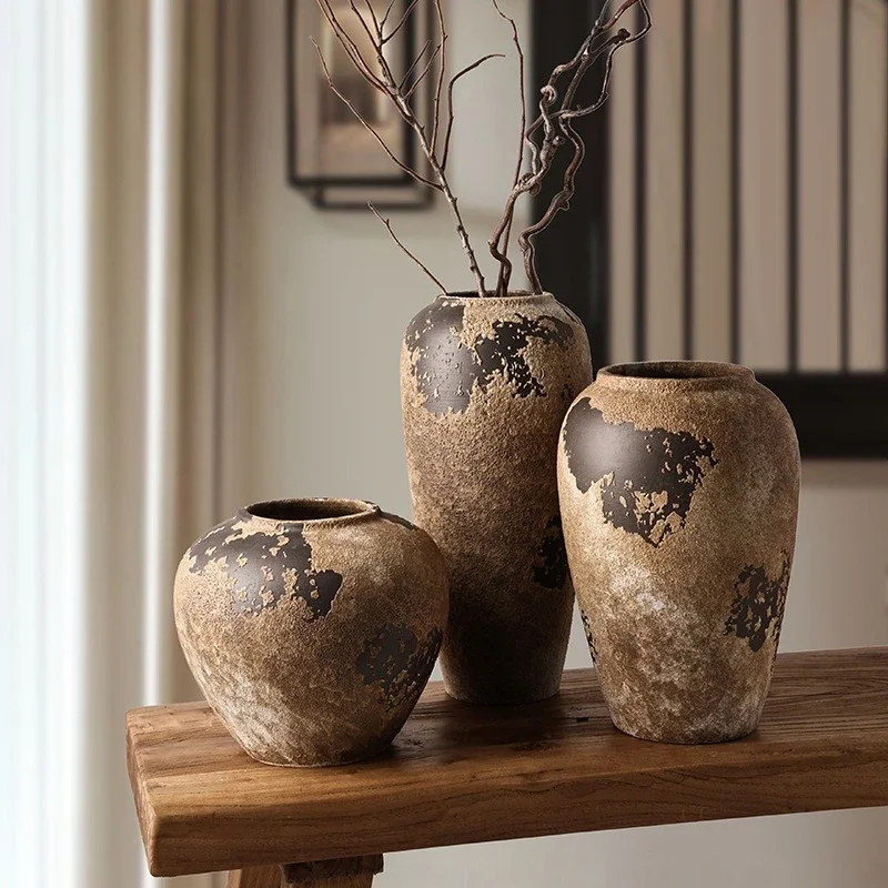 Vintage Vase Living Room Decorative Vase Bedroom Minimalist Design Flowers Vases Nordic Ceramic Desktop Hydroponics Flowerpot