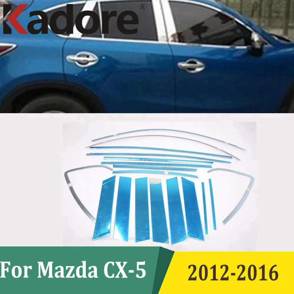 For Mazda CX-5 CX5 2012 2013 2014 2015 2016 Window Pillar Posts Cover Trim Frame Moulding Sticker Exterior Accessories