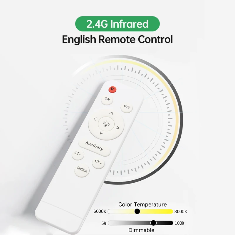 Panel de luz de techo Led AC220V, módulo Led de repuesto regulable, Panel de luz redondo de 100W, lámpara de módulo para luces de ventilador de techo
