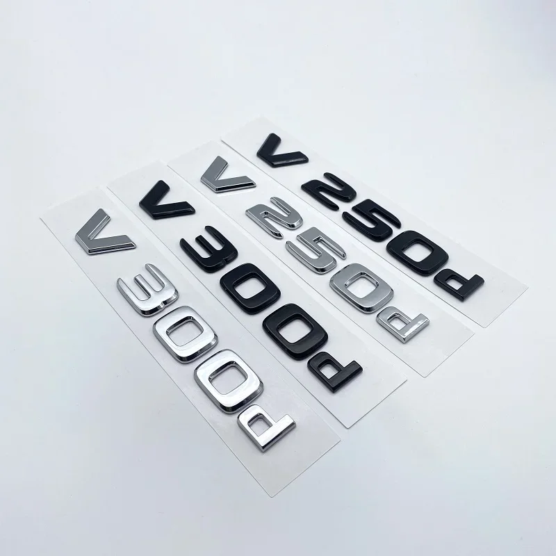 3D Letters V250d V300d NIGHT EDITION ABS Emblem for Mercedes Benz V Class W447 Car Fender Badge Trunk Nameplate Logo Sticker