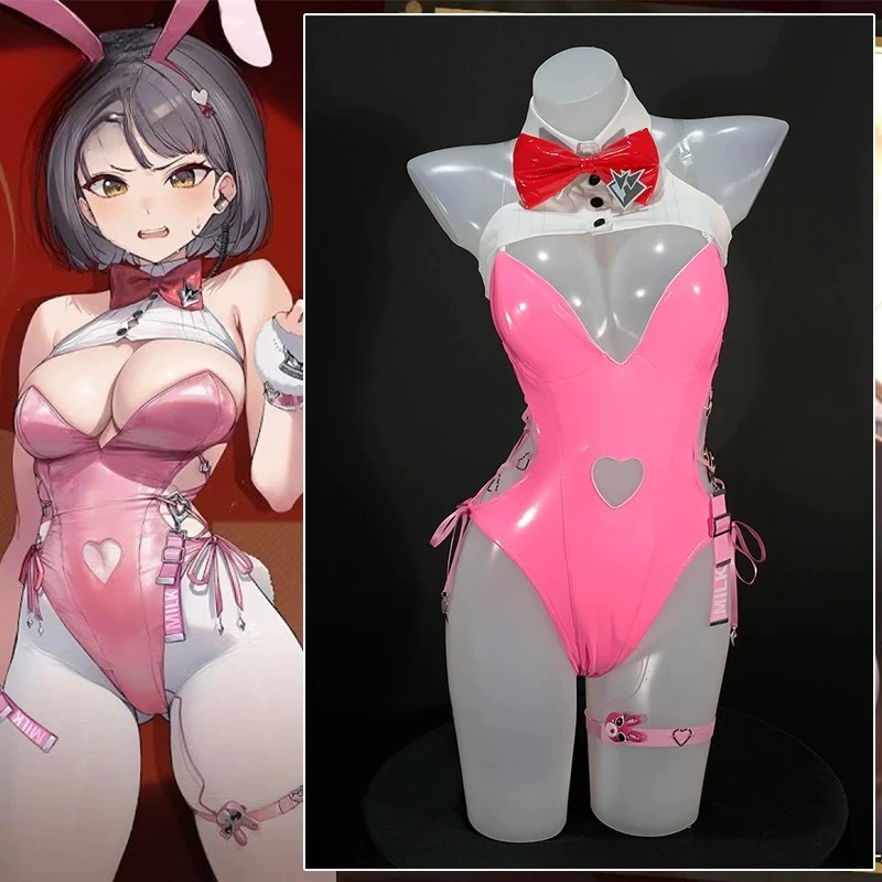 لعبة NIKKE آلهة النصر الحليب تتفتح الأرنب زي تنكري لفتاة وكيل الحليب الوردي المرأة بذلة هالوين كرنفال البدلة 2025 #1