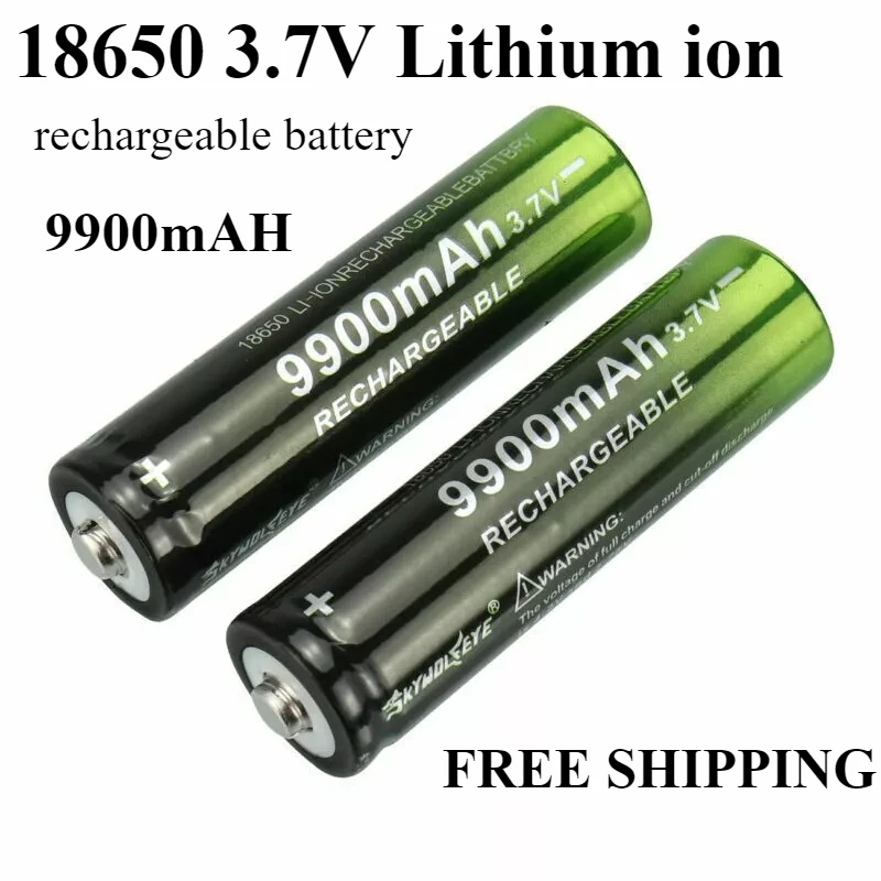 

100% Original 18650 Battery 3.7V 9900mAh High Quality 18650 Li-ion Battery Rechargeable Battery For Flashlight Torch