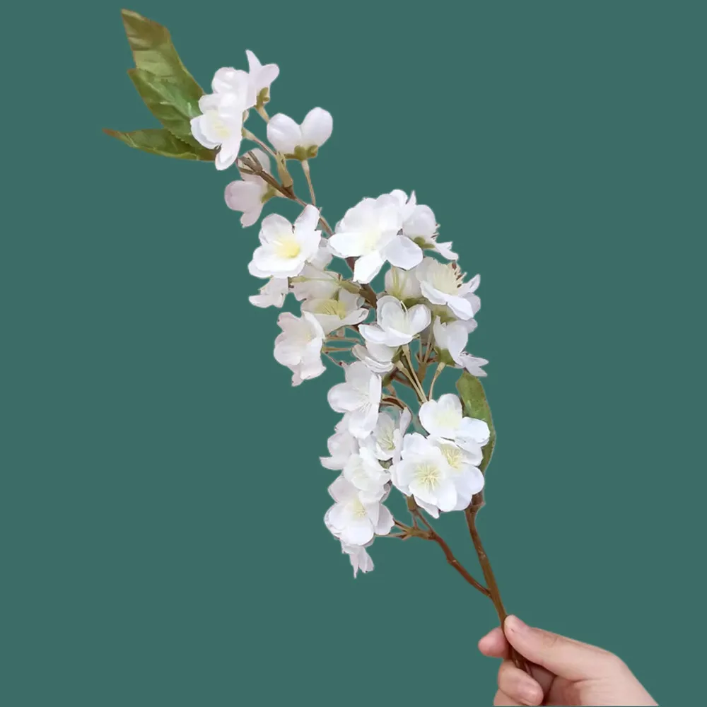 

High Quality Artificial Flower Peach Blossom Branch Fake Flower Cherry Spring Plum Home Indoor Outdoor Office Garden Decoration