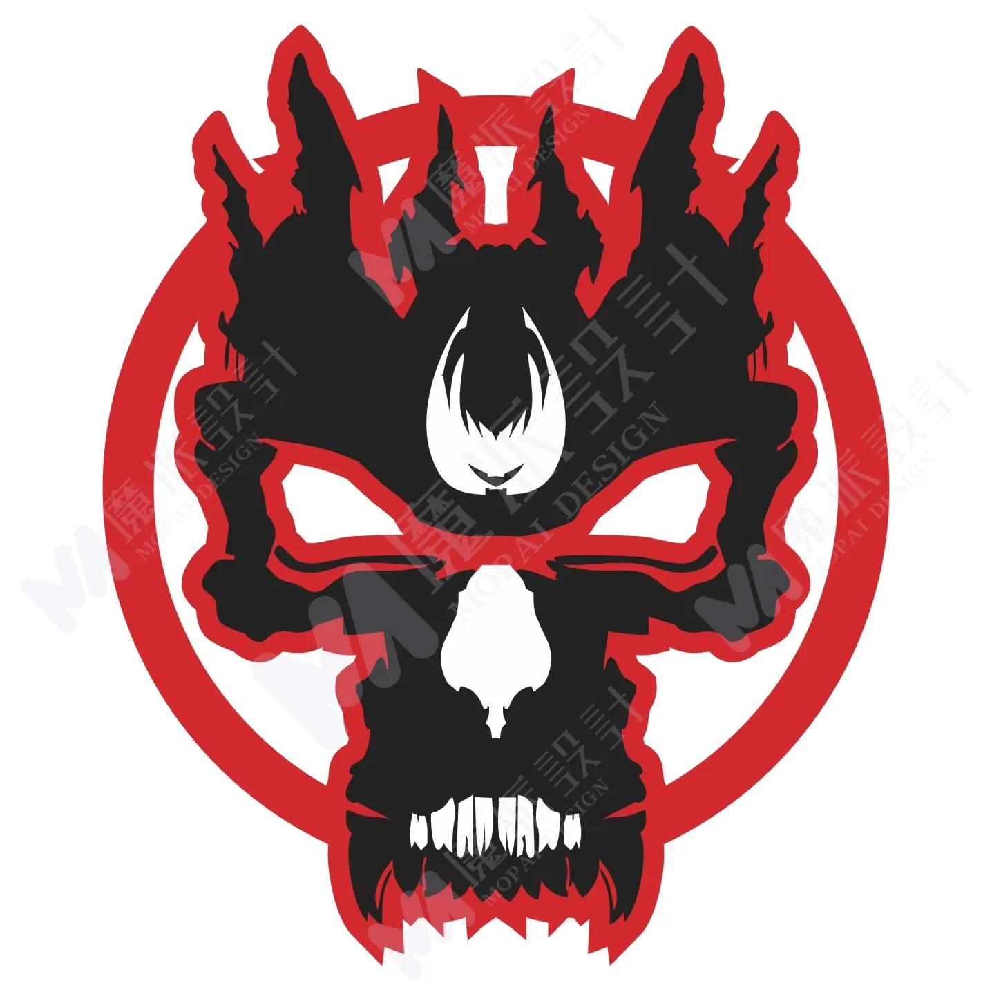 

Personality Skull Car Sticker Laptop Motorcycle Car Decal Waterproof Vinyl Accessories Decoration,15cm